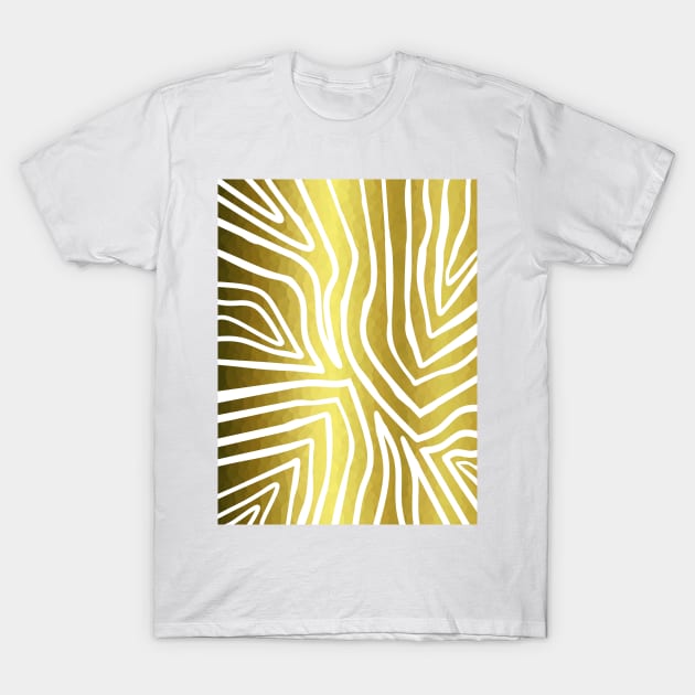 ZEBRA Stripes Gold. T-Shirt by SartorisArt1